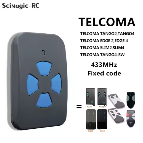 Clone TELCOMA EDGE2 EDGE4 TANGO2 TANGO4 TANGO 2N 4N 2SW 4SW 2 SLIM 4 SLIM Garage Door Remote Control