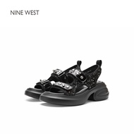 รองเท้าแตะกีฬา Nine West สำหรับผู้หญิง รองเท้าแตะชายหาดแบบหนา ทรงลำลอง หัวรองเท้าเปิด กันน้ำ ยาง ฤดู