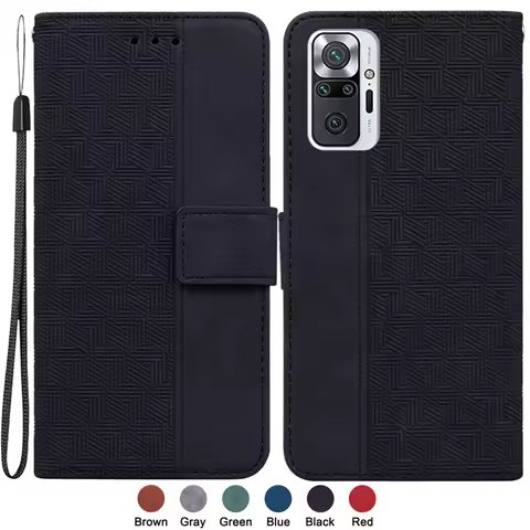 For Xiaomi Redmi Note 10 Note10 Pro Case for Xiaomi Redmi Note 10 5G Case Magnetic Geometric Textile
