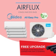 AIRCON - MIDEA SYSTEM 4 ALL EASY PRO - NEW R32(INCLUDED FREE UPGRADED MATERIALS)