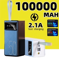 powerbank 100000mah original 2.1A powerbank fast charging powerbank 150000mah with dual output+dual input Large capacity+ LED digital power bank Suitable for  Smartphone