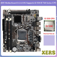 [XERS] H55 Lga1156ออนเดอร์สเตท์ I3 530 I5 760ชุด Cpu Ddr3คอมพิวเตอร์ Moederbord + I3 530 Cpu + Therm