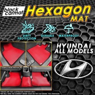 [ HYUNDAI ] Hexagon Rubber Mat For GRAND STAREX, ELANTRA, i10, SONATA, ACCENT