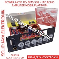 KIT POWER SPEAKER AKTIF MONO 12V DMS 530 MP3 BT V5 BLUETOOTH NON MP3 AKI ACCU MOBIL CAR AMPLIFIER WI