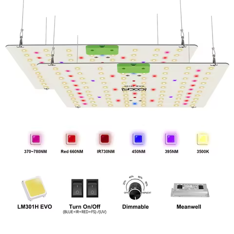 Dimmable Full Spectrum LED Grow Light LM301H EVO Quantum Lamp Meanwell Driver 150W Grow Lamp For Pla