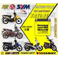 KOZAMAX POWER BATT YB5L-BS HI POWER BATTERY THAILAND FOR SYM BONUS 110 SR E BONUS 110 115 SPORT RIDER 125 SPORT BONUS