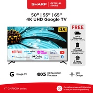 SHARP 50" / 55" / 65" / 75" 4K UHD Google TV 4T-C50FJ1X / 4T-C55FJ1X / 4T-C65FJ1X
