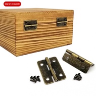 12pcs Wooden Box Hinge with Screw for Jewelry Chest Gift Wine Music Case Dollhouse Cabinet Door Antique Brass Bronze 21x30mm