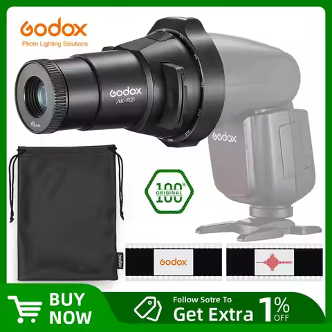 Godox AK-R21 Projection Attachment Lens Round Head Fresnel Head Slide Kit for Godox AD200Pro AD100Pr
