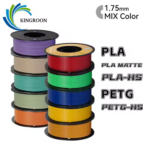 KINGROON 5KG(11LBS) PLA PETG HS-PLA HS-PETG Filament 1.75mm High Speed 3D Printer Material Matte PLA