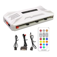 FelRelWel Computer Fan Temperature ARGB Controller Integrator, Remote Control Computer ARGB Light Ch