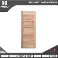 5 PETAK SOLID DOOR / 5 PETAK PINTU SOLID 33" 6/8'X83