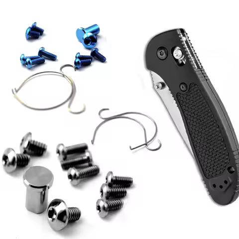 Custom Full Set of Knife Handle Titanium Alloy Screws Spring for Benchmade Griptilian 551 552 553 Kn