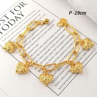 KG EMAS  SADUR 24K RANTAI/GELANG TANGAN PAPER CLIP LOVE/FREE COP 916/FAST SHIPPING