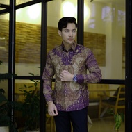Batik Pria Kemeja Lengan Panjang Slimfit Solo Full Furing Erro Seragam Kerja Kantor Casual Remaja De