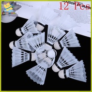 [Boomfashion] 12 Pcs White Plastic Badminton Ball Shuttlecos Sport Training Sport [MY]