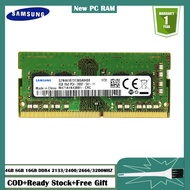 {asfrdt} 【Free shipping】SAMSUNG DDR4 RAM 16GB 8GB 4GB 2133/2400/2666/3200MHz SODIMM Laptop 260Pin 1.