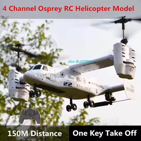 41CM Large Osprey Transporter Electric Remote Control Helicopter 150M Stabilized Gyroscope One Key T