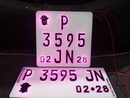 Plat Nomor Vespa Akrilik Led