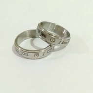 4s Grosir Solo || Cincin titanium couple I ♡ you || CINCIN TITANIUM