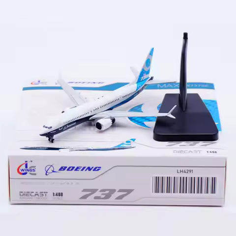 LH4291 Alloy Collectible Plane Gift JC Wings 1:400 Boeing B737 MAX 9 "House Color" Diecast Aircraft