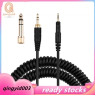 For  -M50x, -M40x, -M70x Headphone Compatible Cable- Coiled AUX Cord Replacement(1/4" Adapter), 4ft 