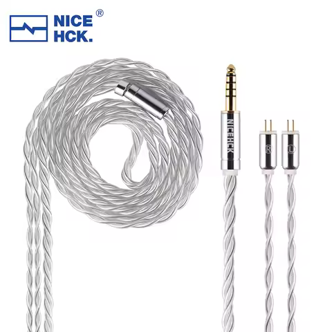 NICEHCK sHeart HiFi Audio Earbud Cable 4N OFC+4N Silver-plated OFC Mixed 0.78 2Pin for YDX Wind FuDU