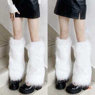 Women's Faux Fur Leg Warmer Socks - Thick Design Inspired by Harajuku Fashion