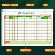 Wage register record work log attendance sign-in and time-keeping book, 31-day salary form