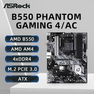 ASRock B550 PHANTOM GAMING 4/AC Motherboard Support AMD AM4 Socket Ryzen 5 5600 R7 5700X3D CPU DDR4 3200MHz RAM Memory NVME M.2 SATA PCIe 3.0