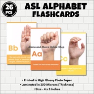 ASL ALPHABET FLASHCARDS | LAMINATED SIGN LANGUAGE ALPHABET & NUMBERS FLASHCARDS