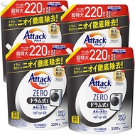 [Case sales] Decalac size Attack ZERO drum type laundry liquid attack liquid is the best cleanliness in history. Refilled to 0 hidden houses of bacteria 2200g x 4 pieces