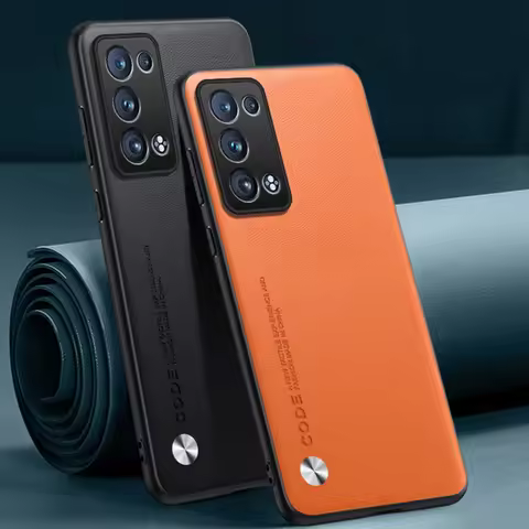 Luxury PU Leather Case For OPPO Reno 6 Pro 5G Back Cover Silicone Full Protection Phone Case For OPP
