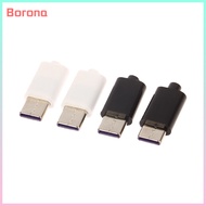 【Borona】 2Pcs Fast Charging Type-C 5A Connectors Jack Tail 24pin Male Plug Electric Terminals Welding DIY Data Cable Accessories Good