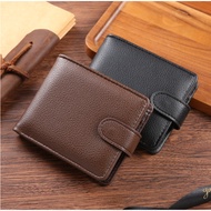 Factory Cowhide Men's Wallet Short Vintage Buckle US Dollar Multifunctional Money Clip Wallet