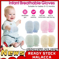 Newborn Baby Mitten Anti-Scratch Mesh Net Breathable Glove Comfortable for Baby Sarung Tangan Bayi Baru Lahir 婴儿防抓护手套