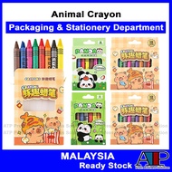 Stationery 📐 Krayon Warna Kids Washable Crayon Set Panda Capybara Mini Cute Cartoon Drawing Gift Set