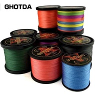 GHOTDA 300M 4 Strands PE Braided Fishing Line Braided Lines 100% PE Braided Wire Bait Braided Line F
