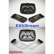 Head Lamp Cover EX5 / Dream Honda With Signal Cover Diamond Smoke or Clear Combo SYM E Smart 110 Tai