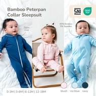 Giggles - Bamboo Peterpan Collar Sleepsuit | Petit Beary | Baby Sleepwear