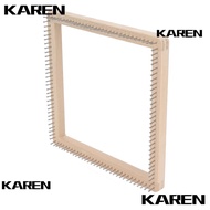 KAREN1 Knitting Loom, Wooden Square Shape Weaving Loom, Handmade 11.8x11.8in Knitting Board DIY Proj