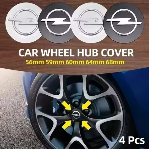 4pcs 56mm 59mm 60mm 64mm 68mm Wheel Center Cap Logo Hub Cover Badge Emblem for Opel Insignia Astra J
