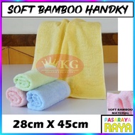 Soft Bamboo Fiber Face Towels Water Absorbent Size28cmx45cm Tuala Muka Serap Air