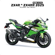 ZX4R 4RR 2025 New Fairing Decal Sticker For Kawasaki ZX-4R ZX-4RR 2021-2024 - ZX4R ZX4RR Logo Replic