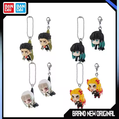 BANDAI Demon Slayer Action Figures Model Tanjirou Muichirou Sanemi Mitsuri Gashapon Pendant series O