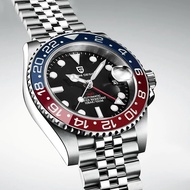 PAGANI DESIGN PD-1662 Luxury GMT Men Mechanical Wristwatch Sapphire Glass Stainless Steel 100M Water