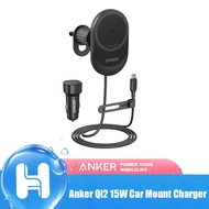 Anker Qi2 15W Car Mount Charger,7.5W Magnetic Car Charging Mount with 4 ft USB-C Cable
