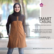 Mutif Tunik Smart Casual Warna Coklat Pramuka Size S