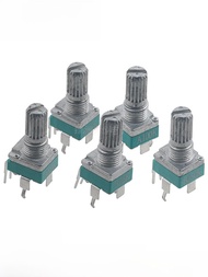 R097 พรีเมี่ยม Potentiometer Vertical Single พร้อมขาตั้ง ไม่มีช่อง 3 ขา B10K 2K 5K 100K คาร์บอนฟิล์ม