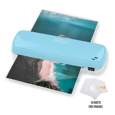 Laminator Machine with 10 Sheets – Fast 3-Min Warm-Up for A4/A5/A6 Documents & Photos, Dual Heated R